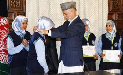 Karzai Awards Turkish-Afghan Schools with Highest Medal