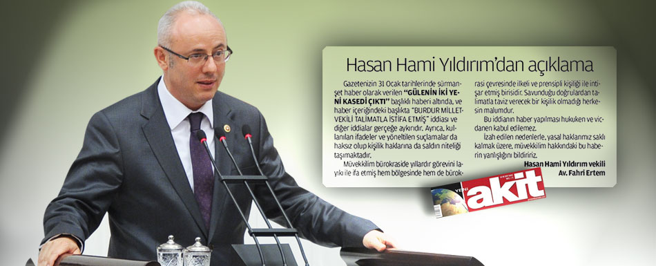 Hasan Hami Yıldırım: Talimatla istifa etmedim